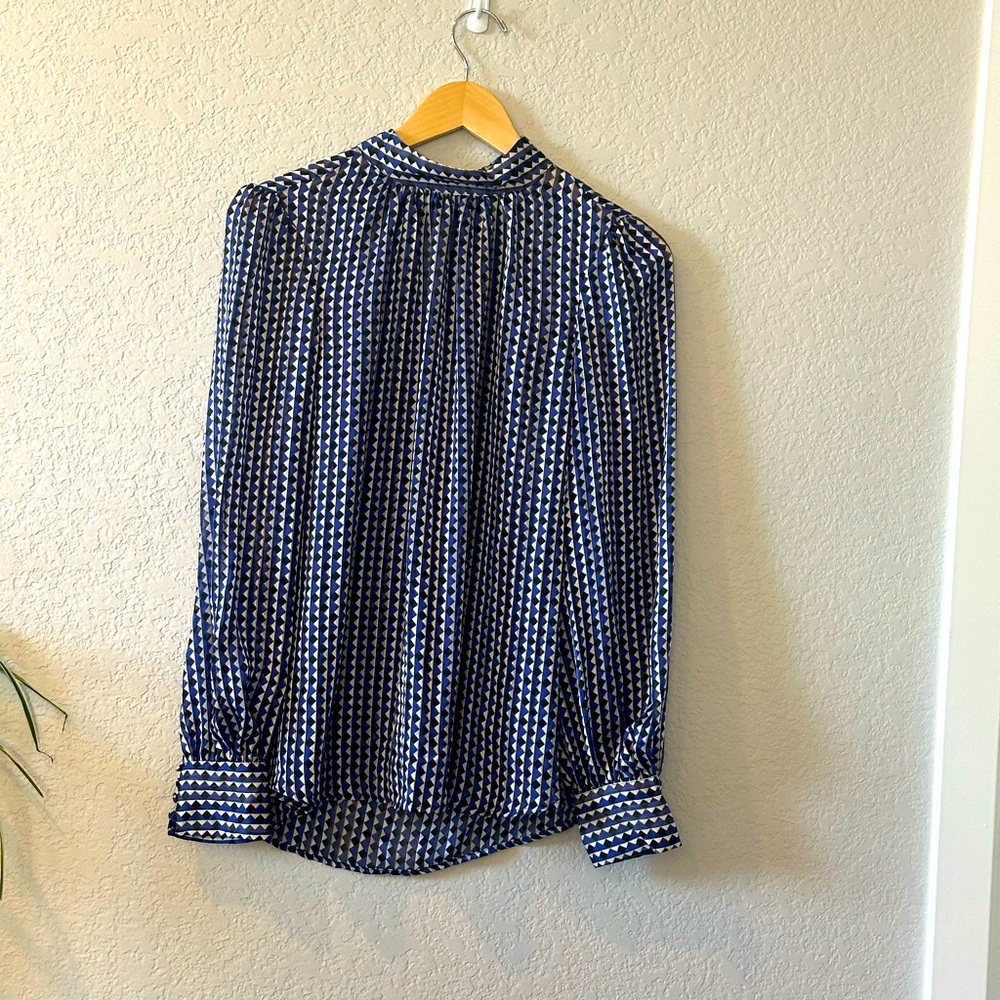 H&M Geometric Print High Neck Blouse 
Size M